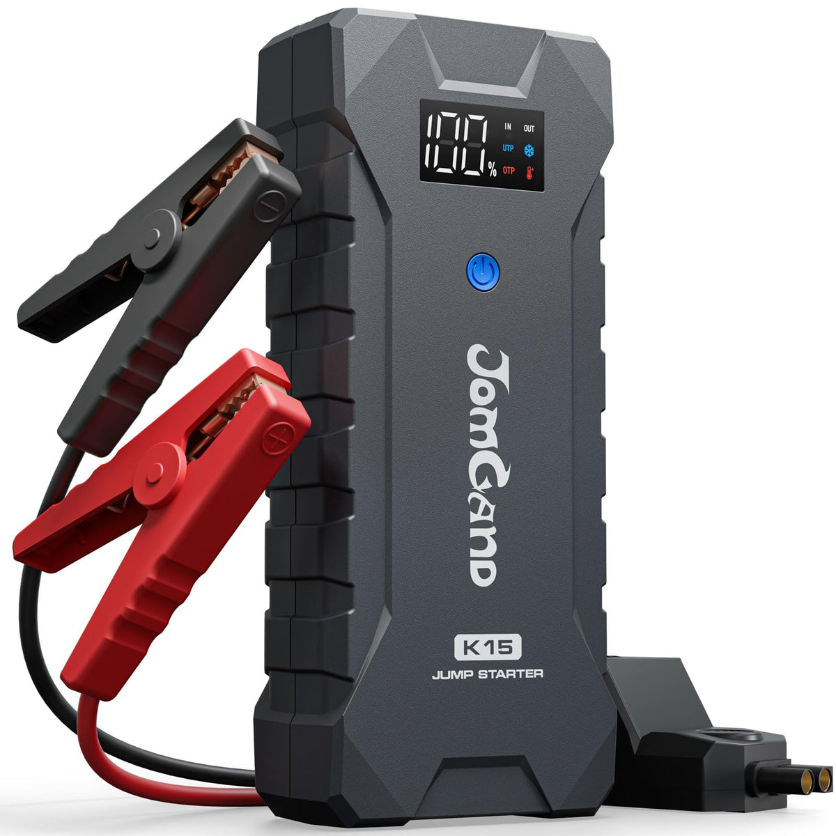 Jomgand K15 front view shows peak power for fast car jump starts.
