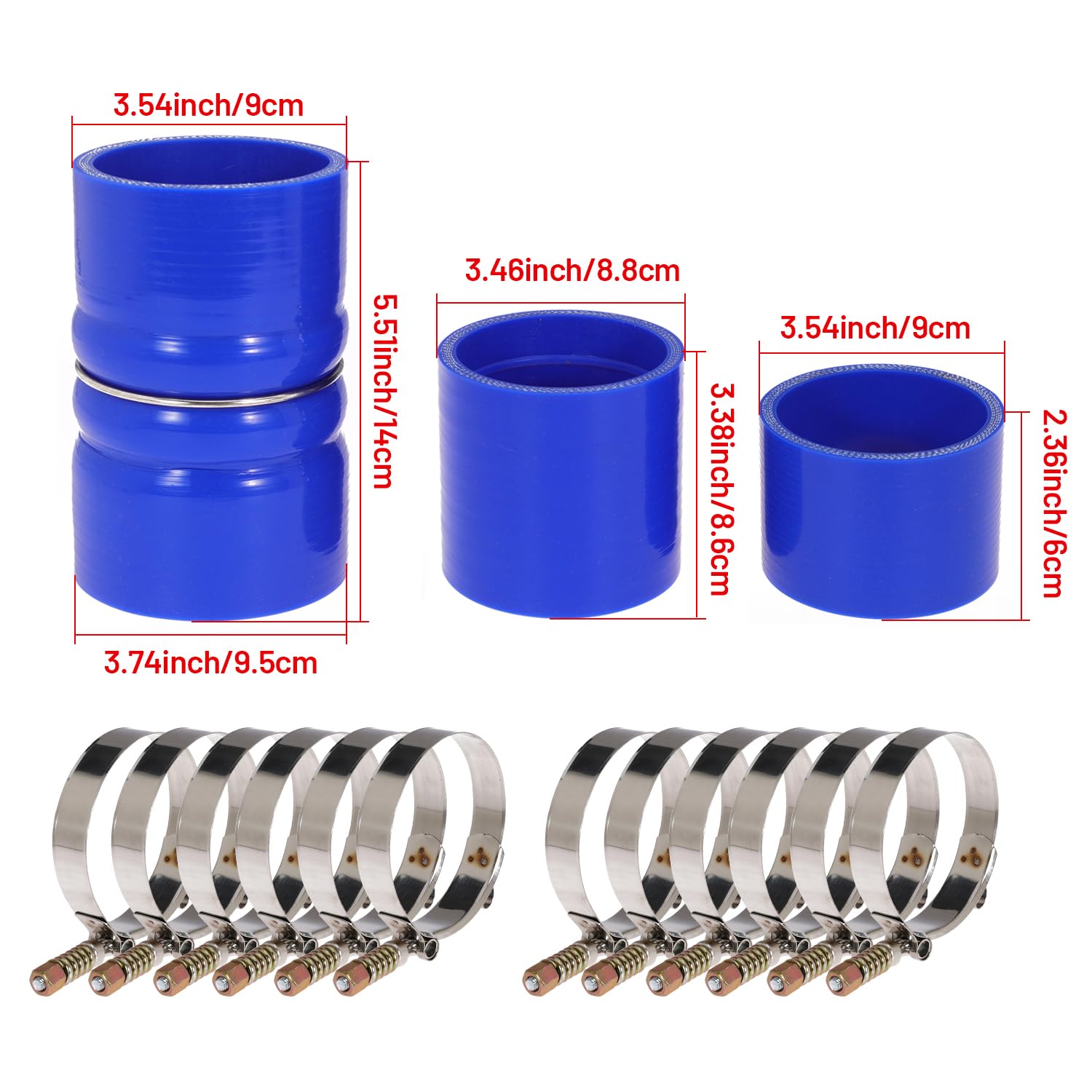 JomGorg T-bolt clamp blue stainless steel secure-fitting