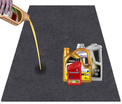 JOMMIE CHEN garage mat absorbent design traps oil spills on concrete floors.