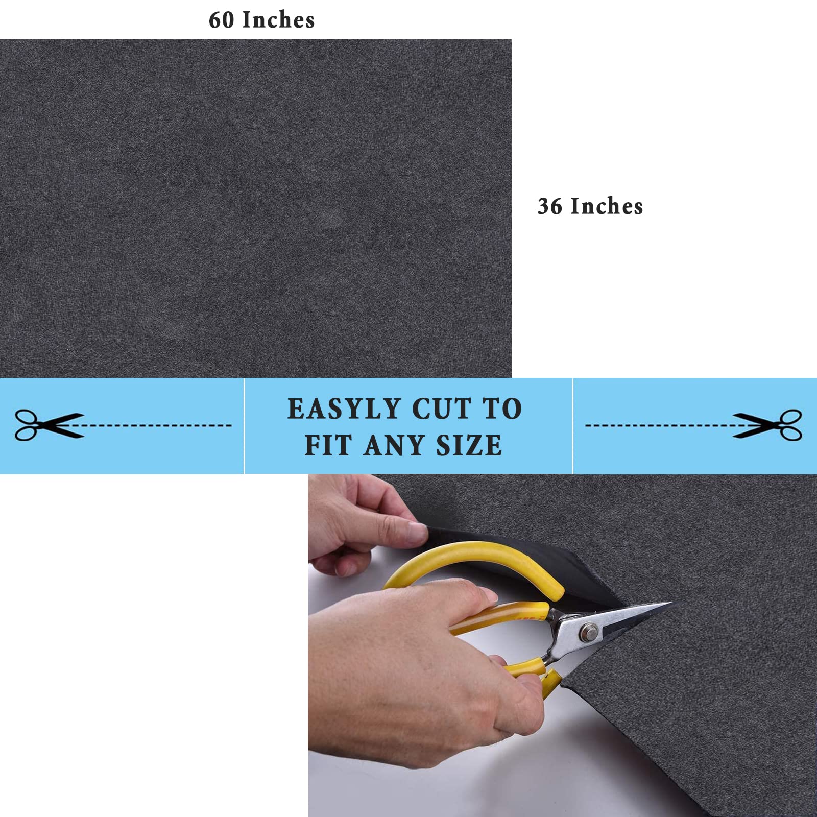 JOMMIE CHEN garage mat cut-to-fit design for a precise garage setup.