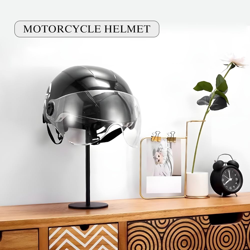 JOOM spherical contact surface protects helmet finish during display.