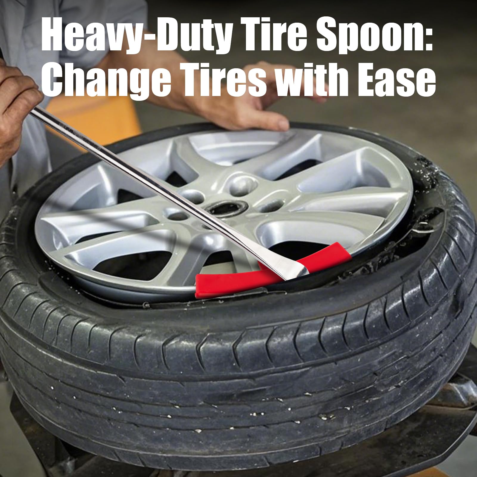 Joozur rim protectors guard the wheel surface during prying to prevent scratches.