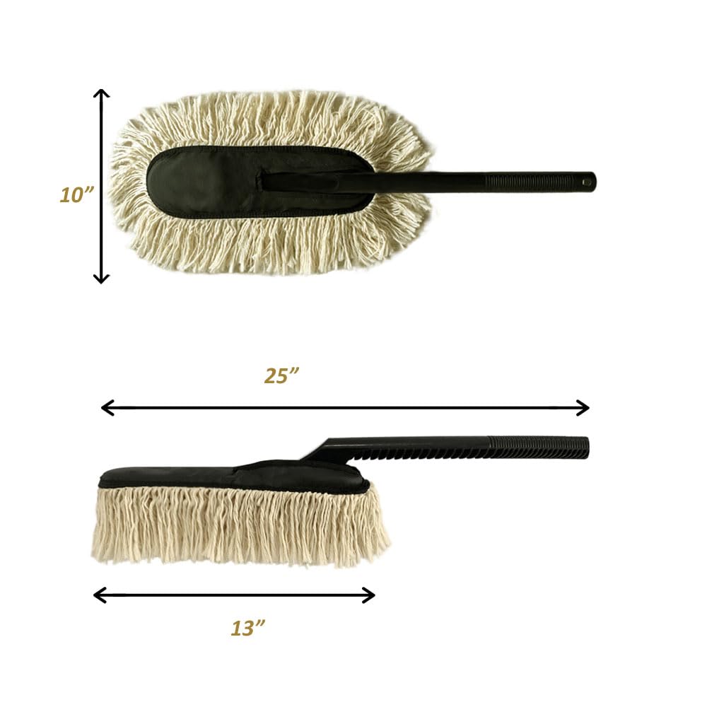 JOPASU car duster extended-handle reaches roof and windshield with ease