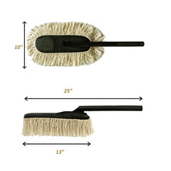 JOPASU car duster extended-handle reaches roof and windshield with ease
