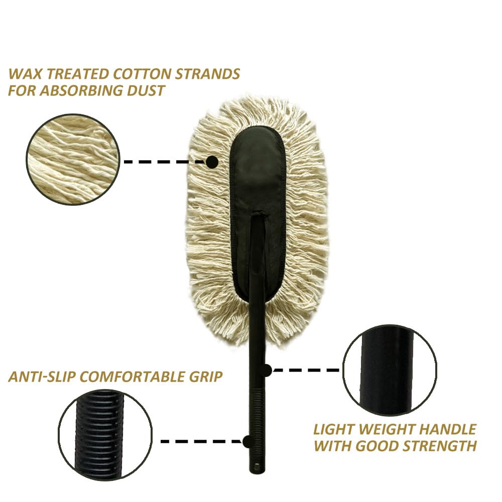 JOPASU car duster cleans delicate paint surfaces without scratches