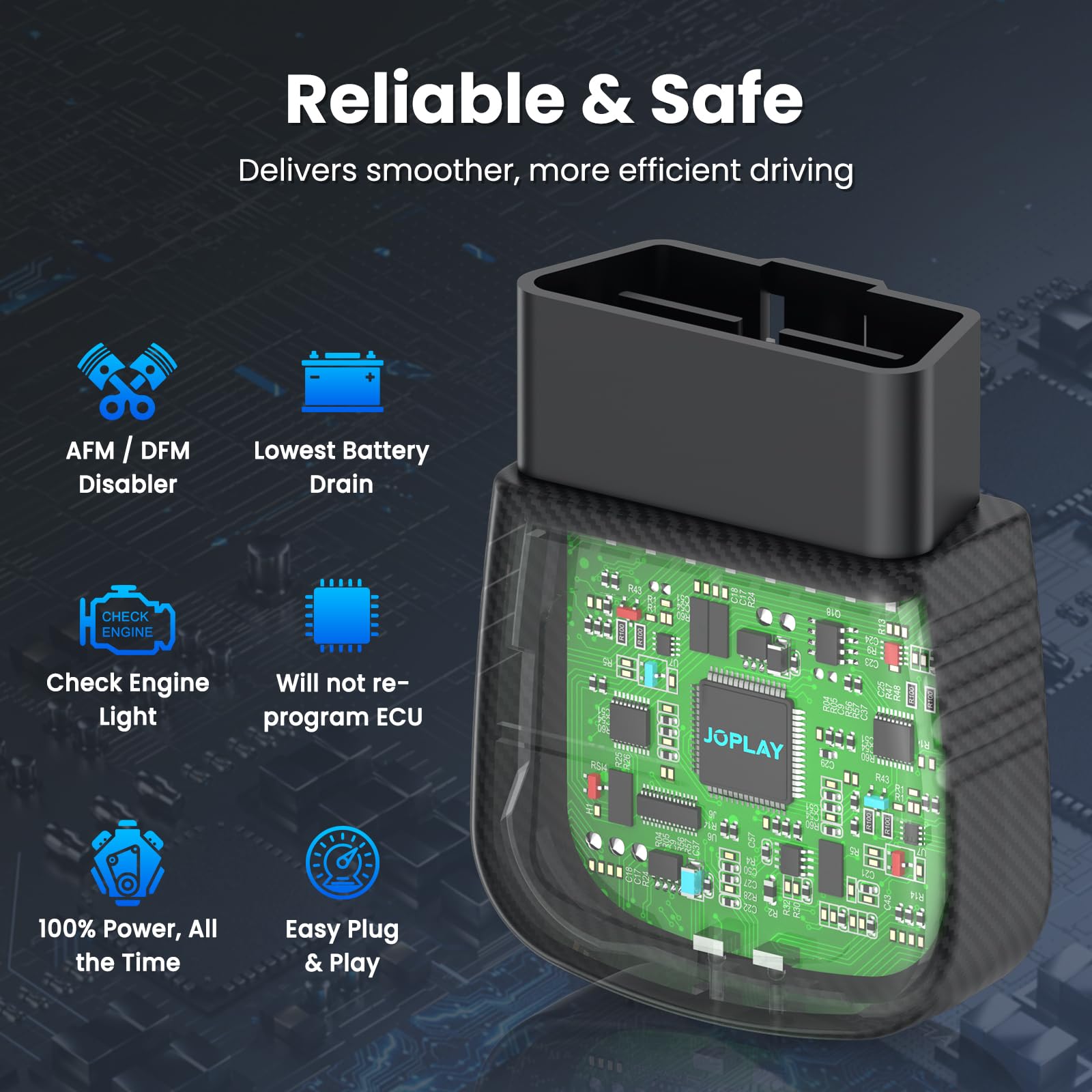 Joplay AFM Disabler installed in engine bay with heat-resistant parts