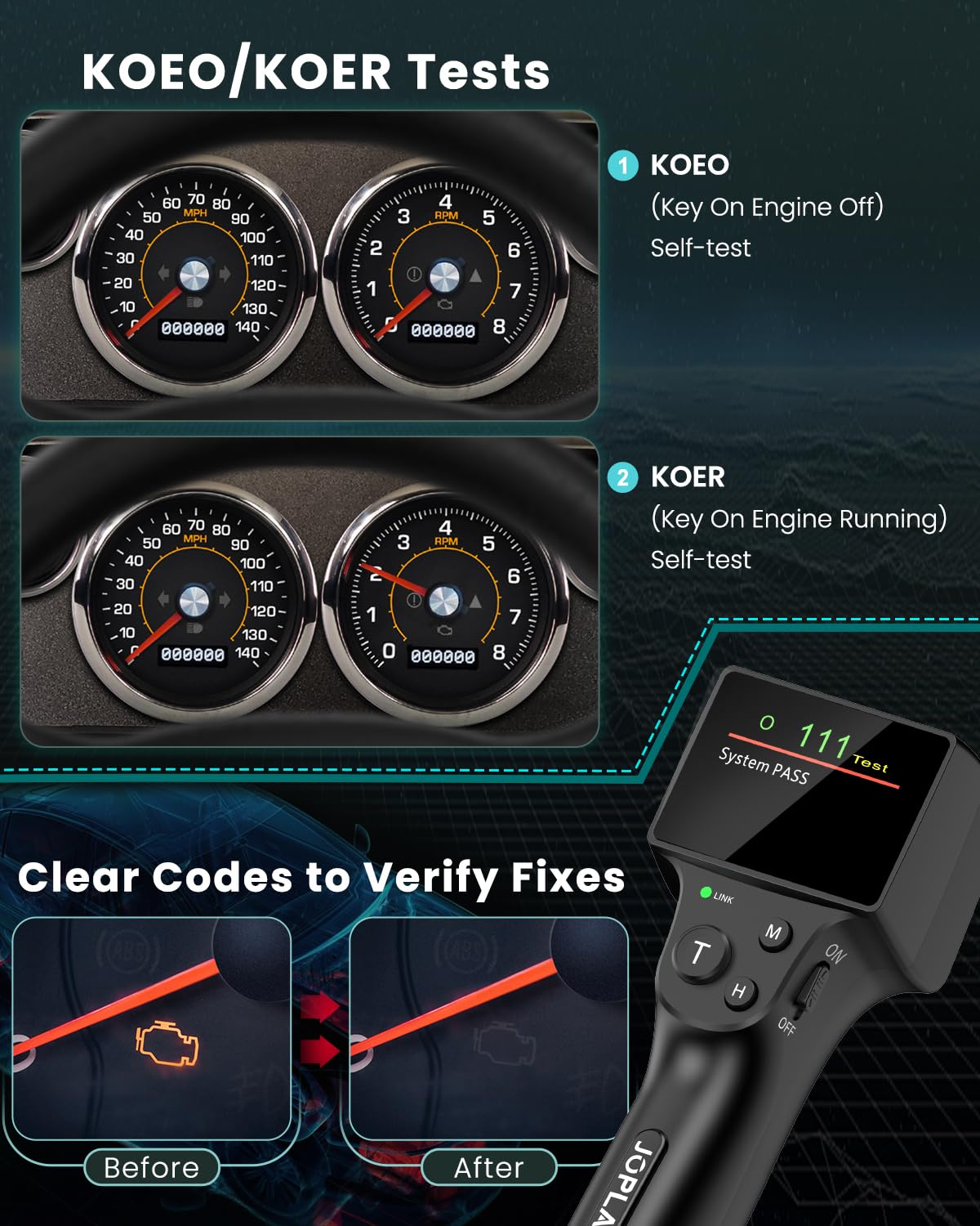 Joplay OBD1 nine-foot cable offers in-seat reach and easy positioning.