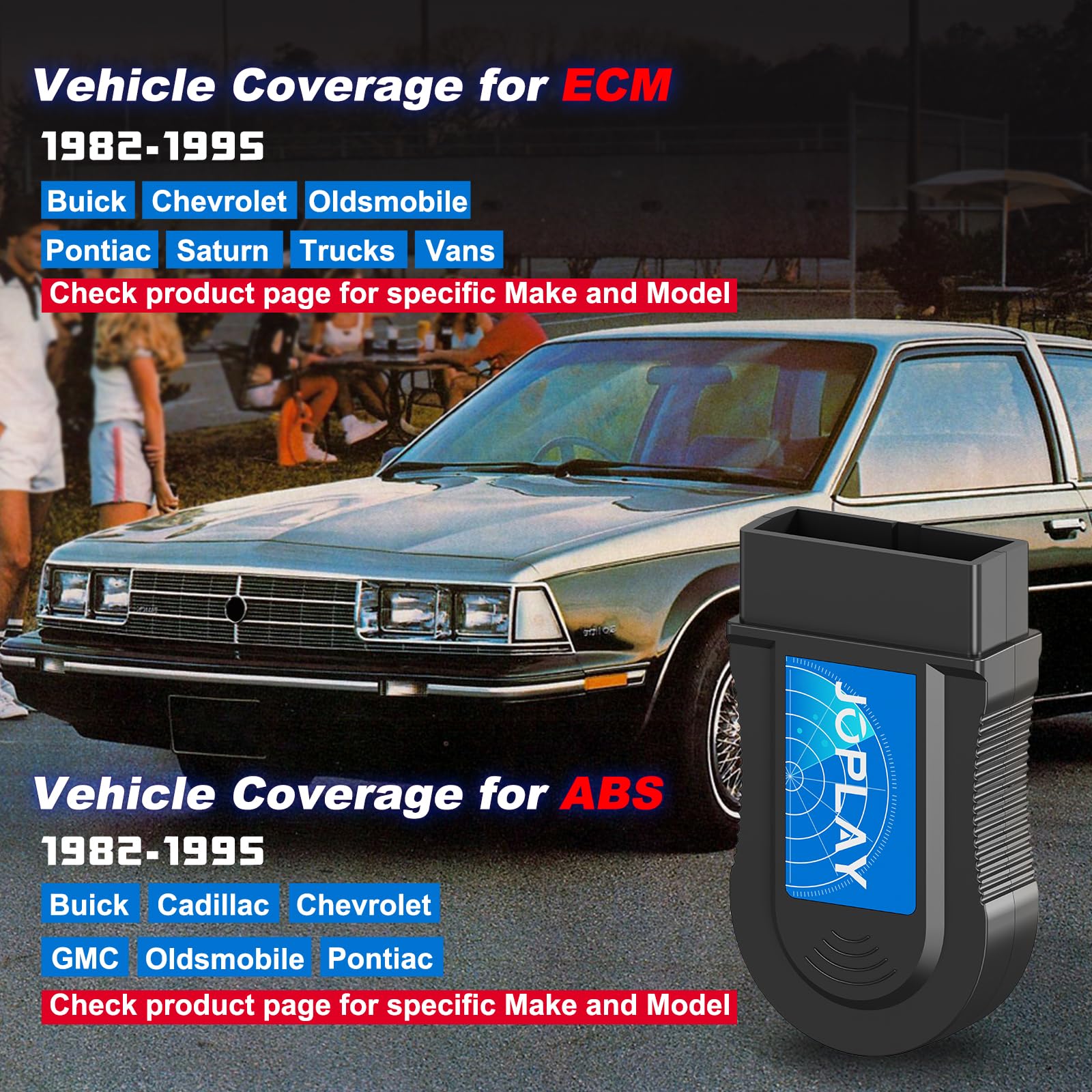 Joplay OBD1 Scanner plug-and-play setup for easy use.
