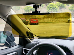 JOSALINAS anti-glare visor reduces reflections from windshield and mirrors.
