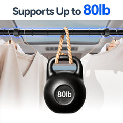 Josmimic heavy-duty metal hanger bar supports multiple garments without bending.