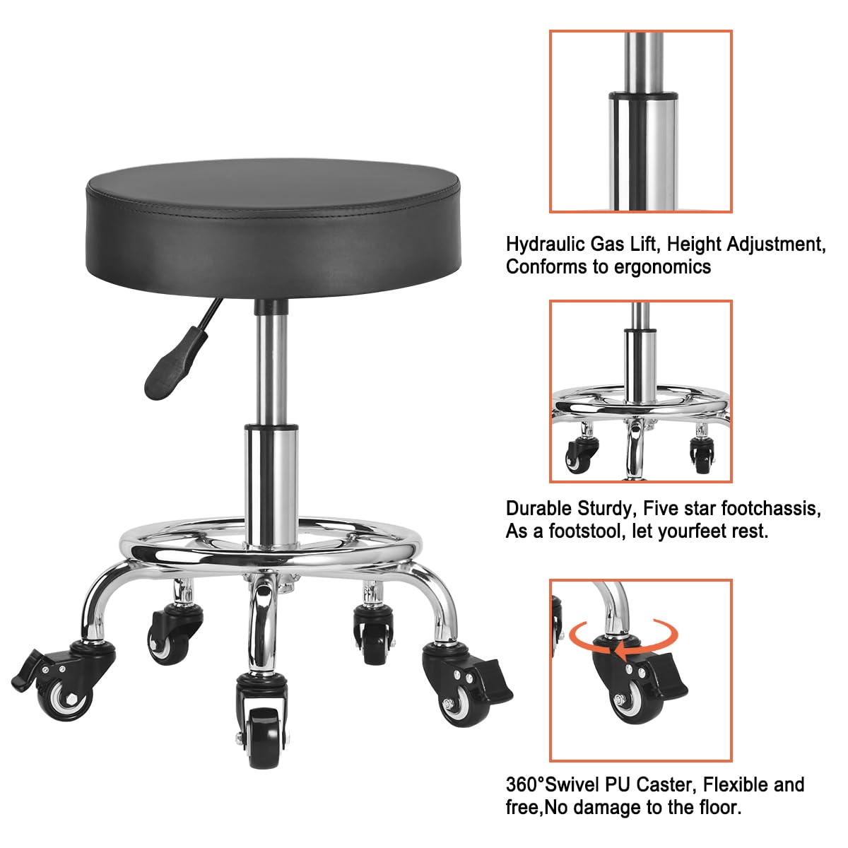 JOSTZHXIN compact home-office stool fits tight spaces neatly.