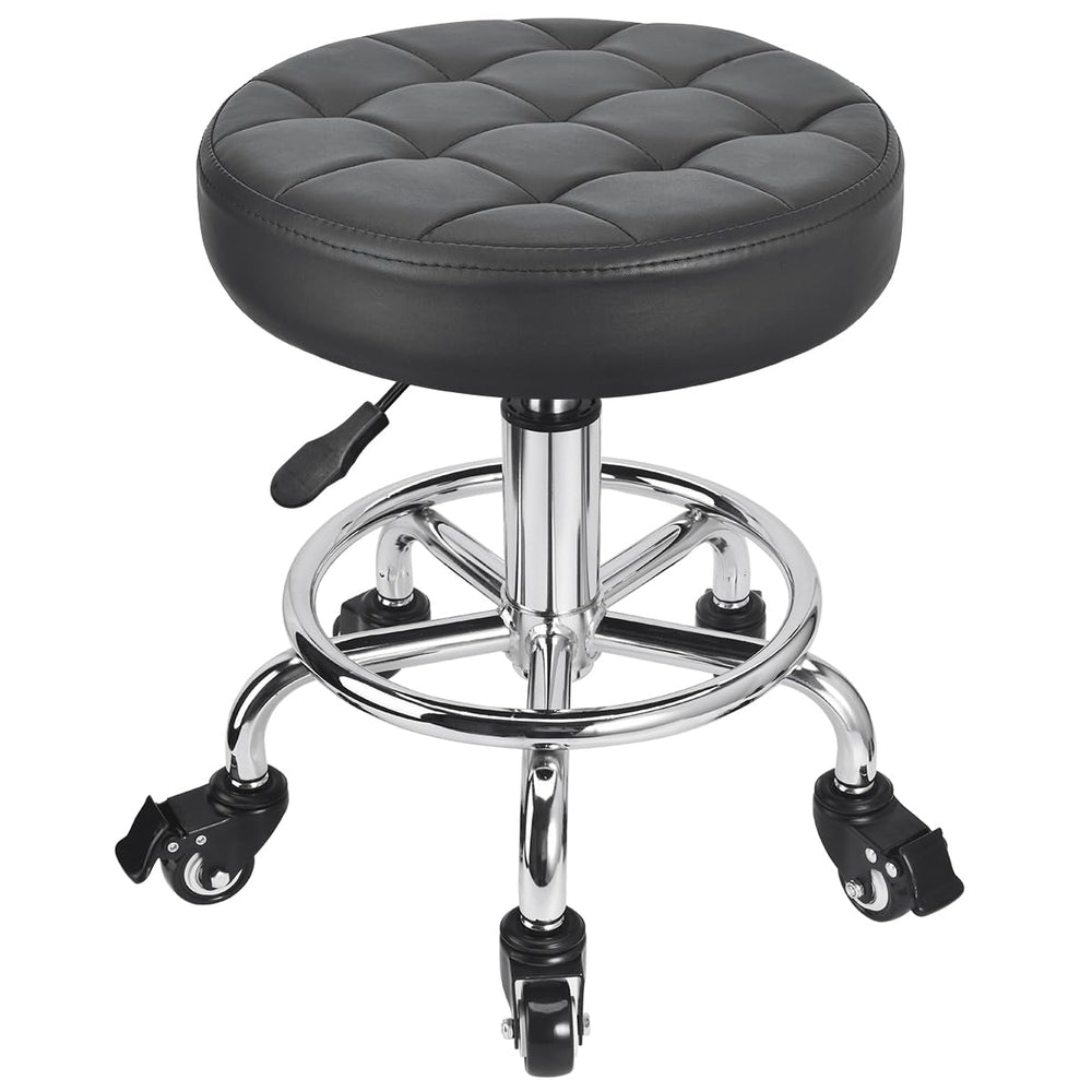 JOSTZHXIN low-height roller stool seat offers comfortable padding for extended sessions.