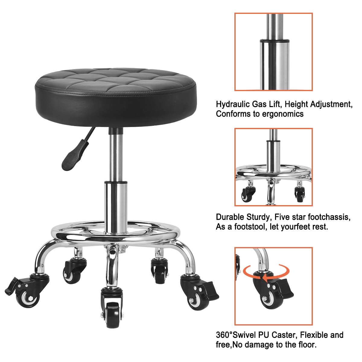 JOSTZHXIN quiet roller wheels enable smooth movement on any surface.