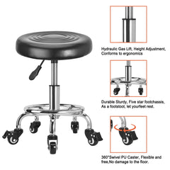 JOSTZHXIN swivel mechanic stool demonstrating 360-degree rotation