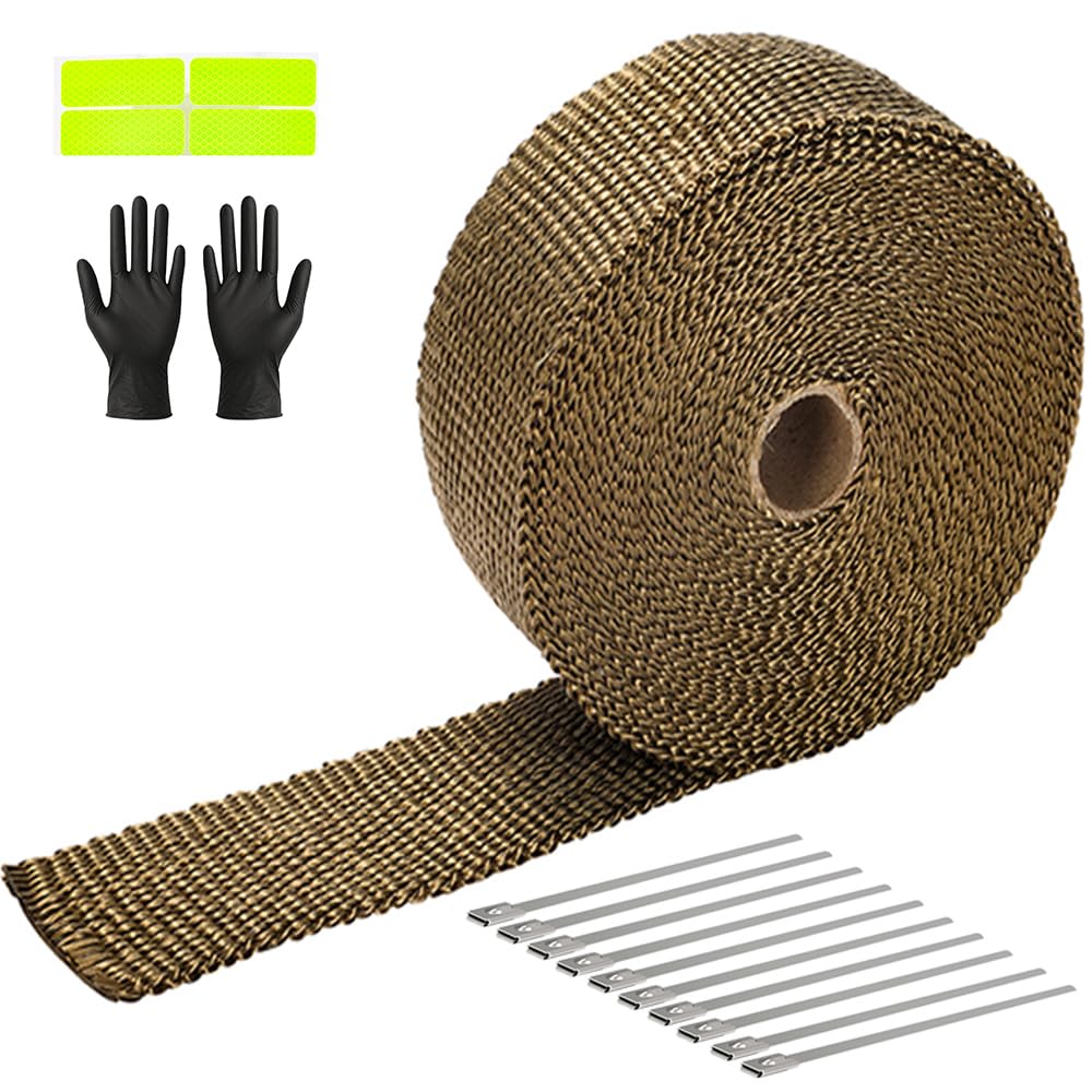 JOUGU exhaust wrap roll 2in x 50ft around exhaust to reduce under-hood heat