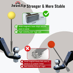 JOUNJIP magnetic base with neodymium magnets ensures stable alignment even at angles
