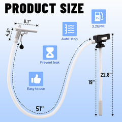 Jownupp 51-inch hose extends reach for difficult refueling