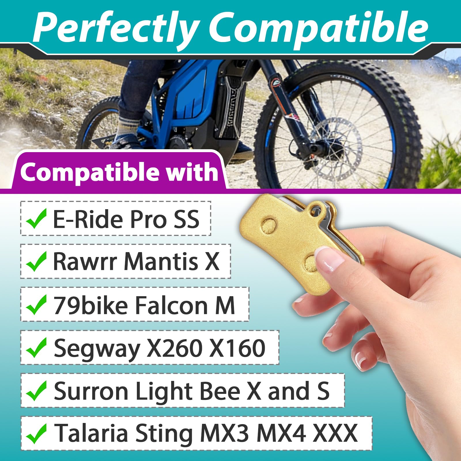 Joworthy Talaria Sting MX3 front brake pads for strong bite