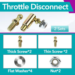 Joworthy large ball-head screw for robust racing connections.