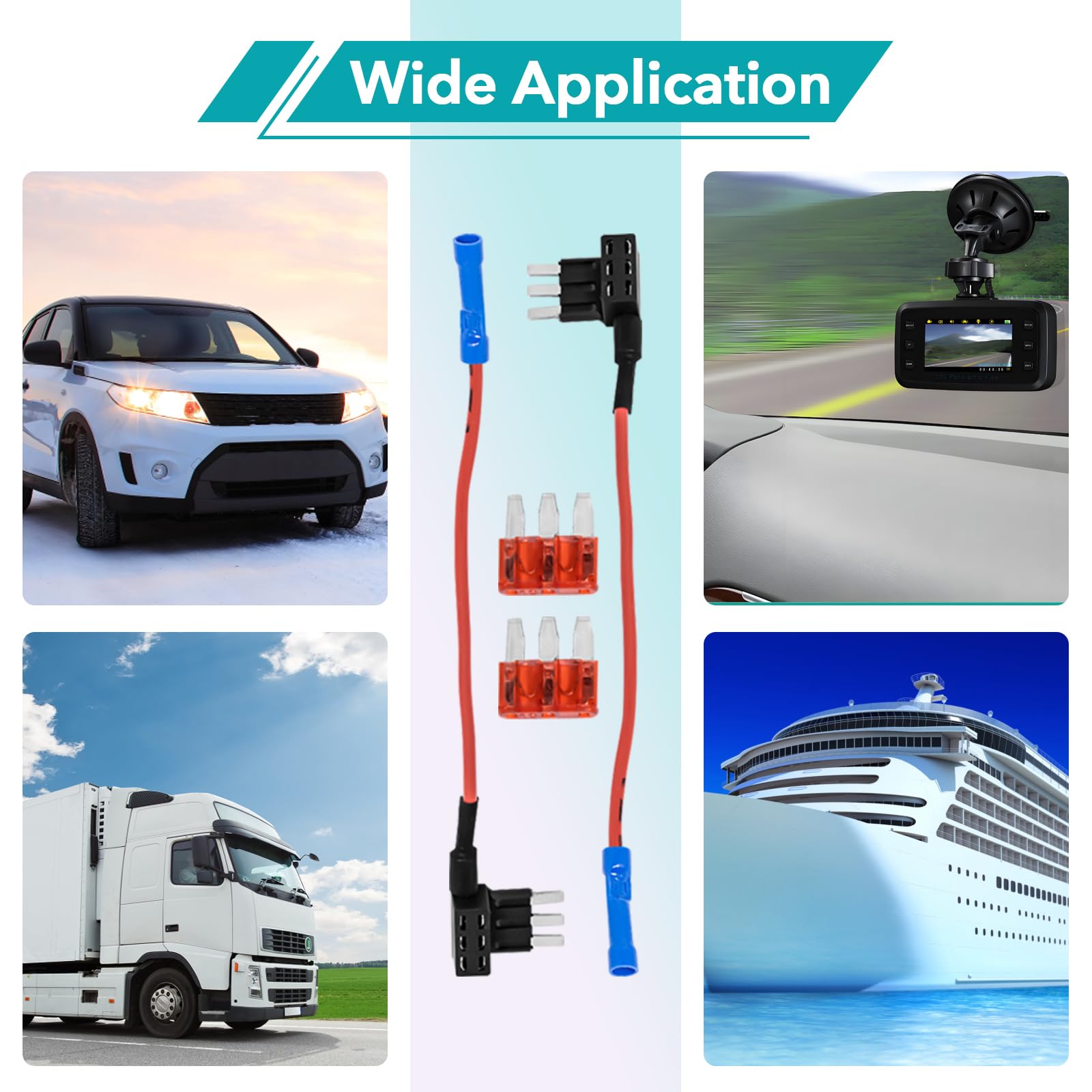 Joworthy universal 12V fit works across cars, trucks, and RVs for LED bars and GPS.