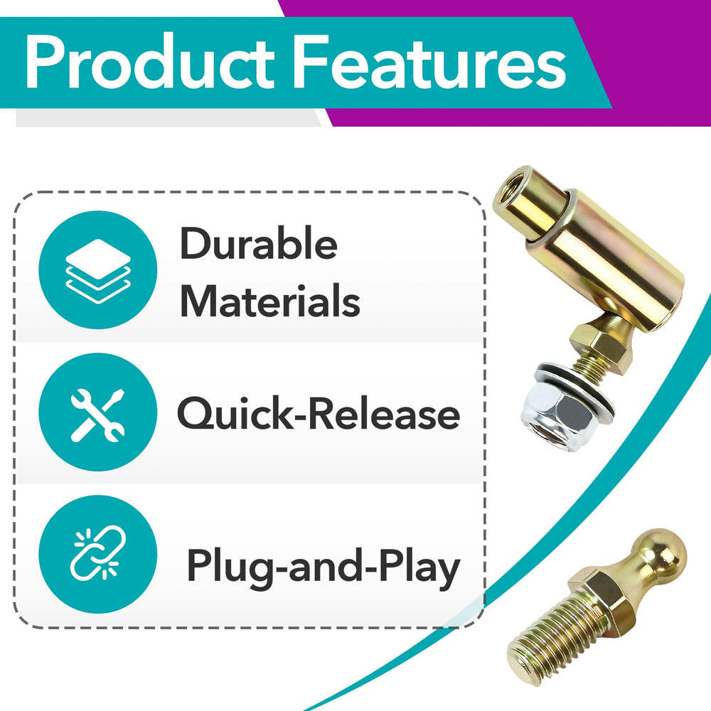 Joworthy nut included for secure joint attachment.