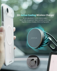 Jowua Tesla mount side view showing dual cooling system and secure device grip