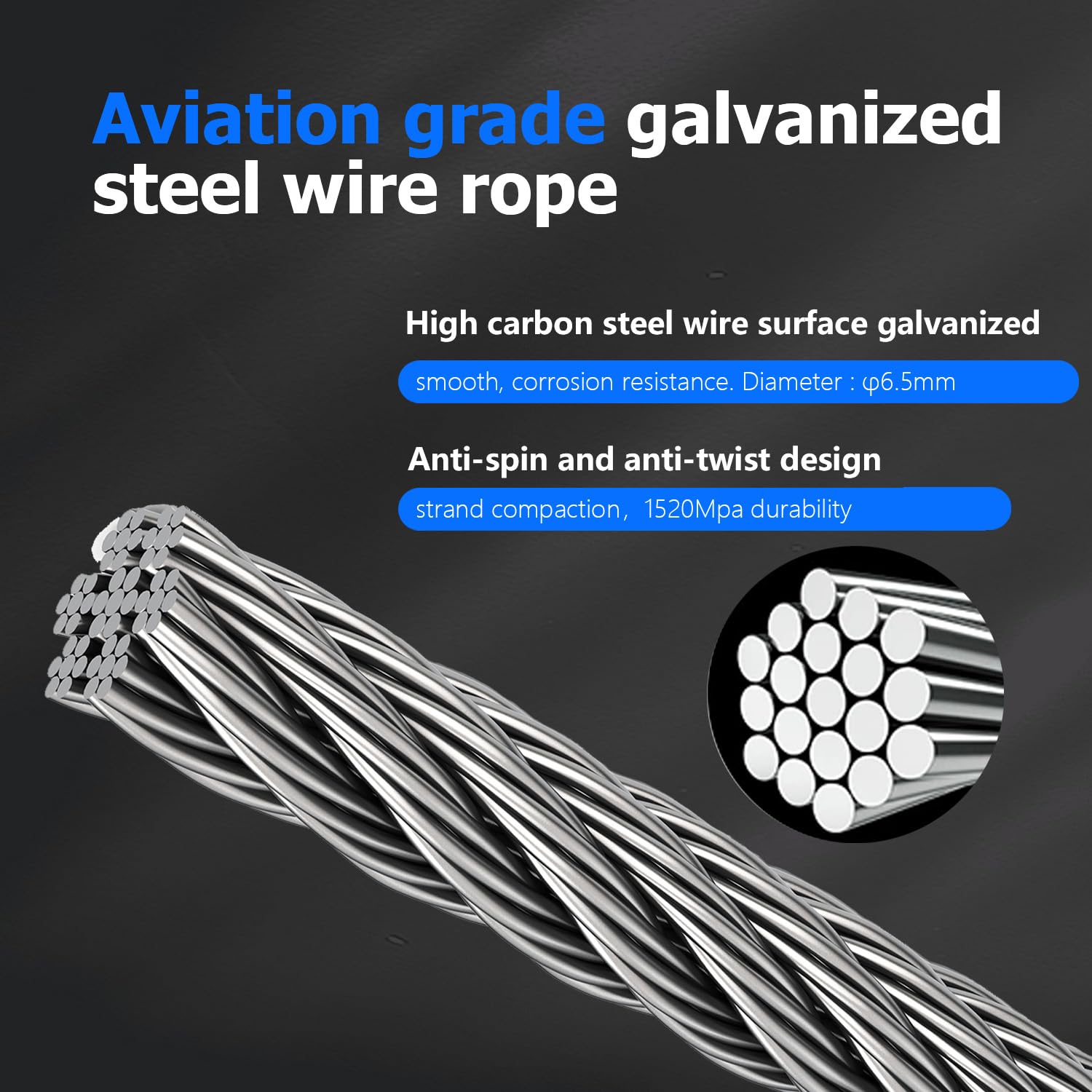 JOYANALL Come Along Winch anti-reversal gear keeps rope secure during use.