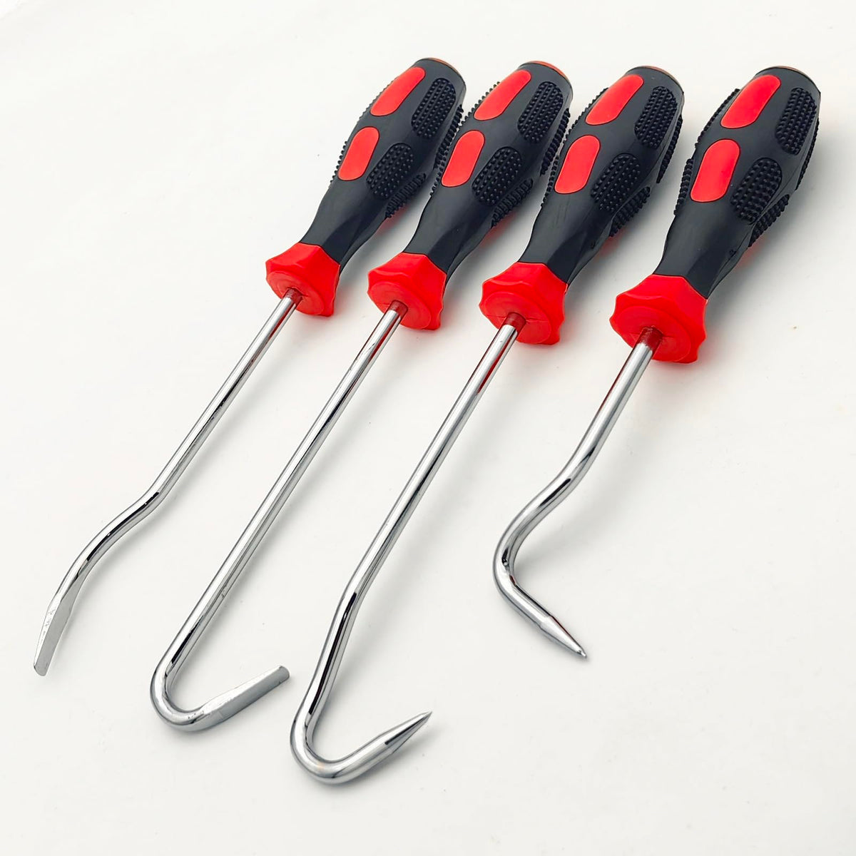 JOYFUL&HOPEFUL hose removal tools in use on a radiator hose for easy disconnection