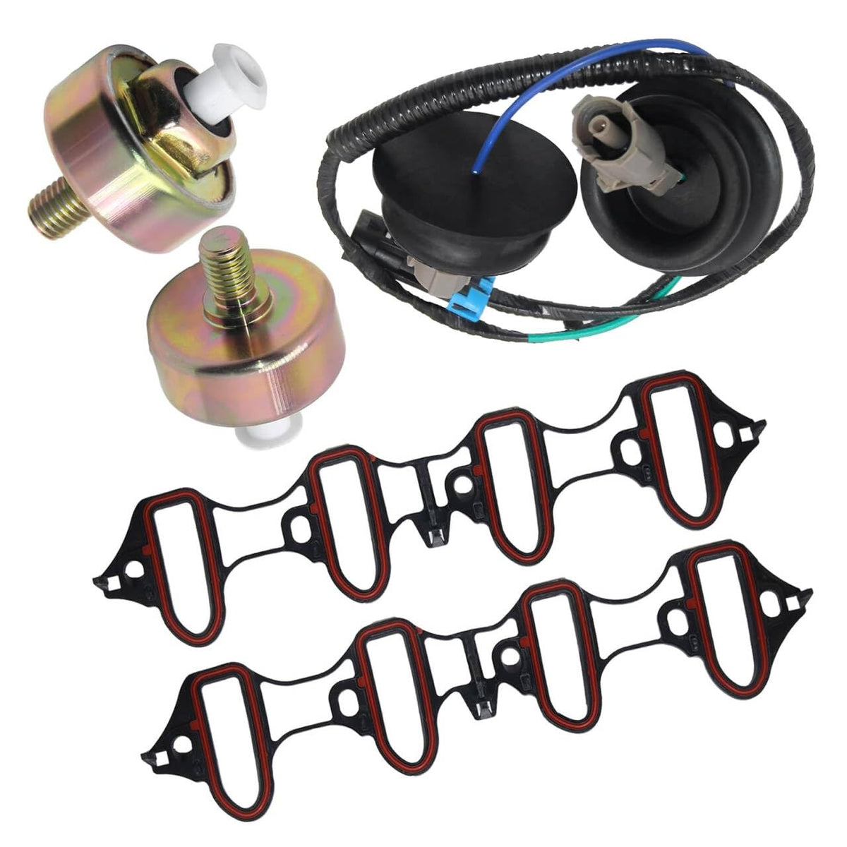 JOYOJUMA knock sensor harness kit front view with GM connectors and wiring