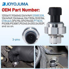 JOYOJUMA oil pressure sensor mounted in Chevy Tahoe engine area for stable readings.