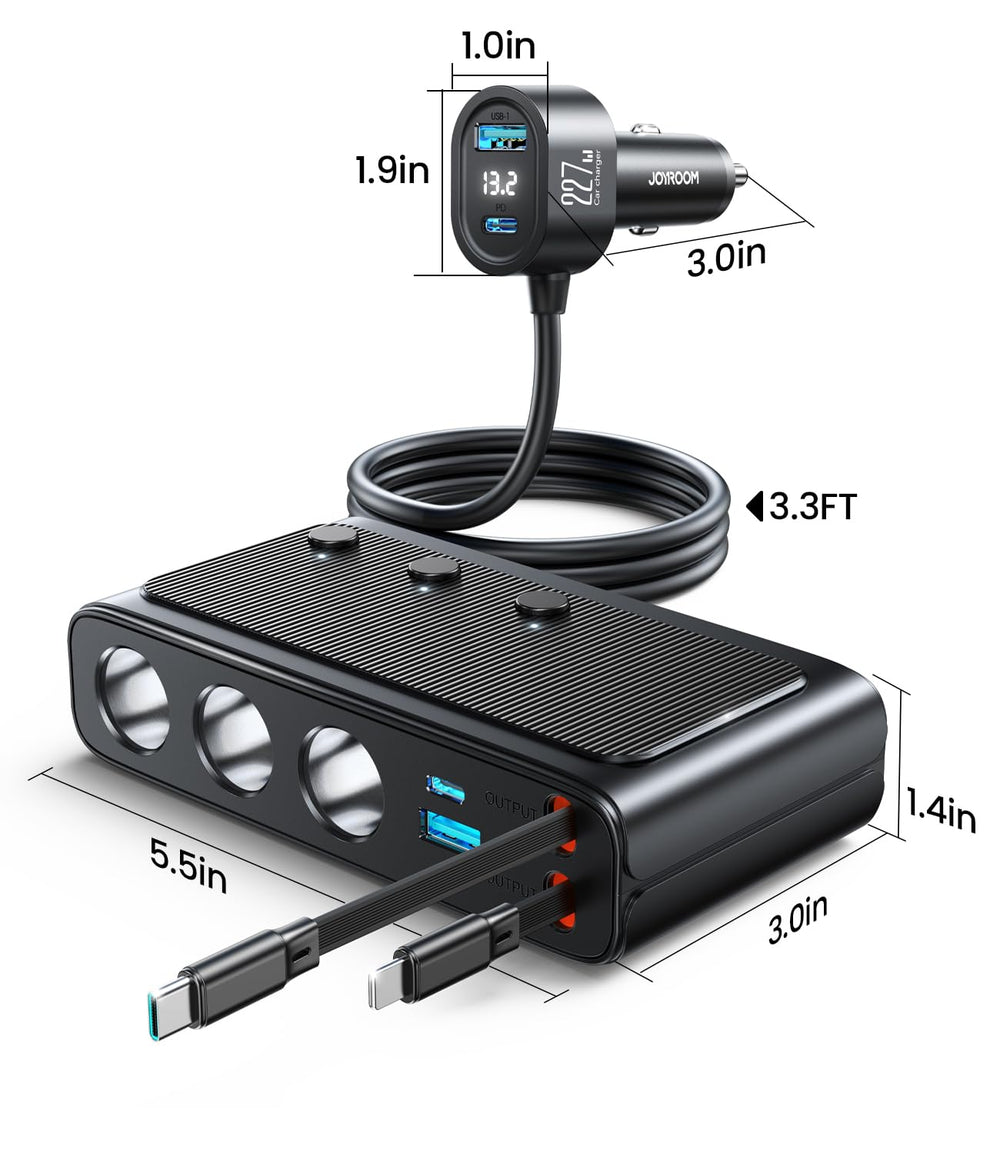 JOYROOM 9-in-1 compact design keeps car interior neat.
