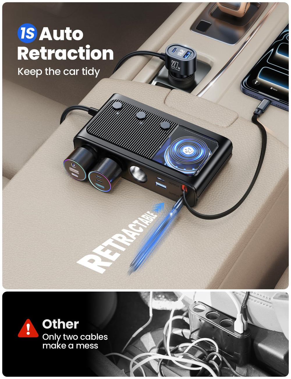 JOYROOM 9-in-1 shows front and rear charging in action.