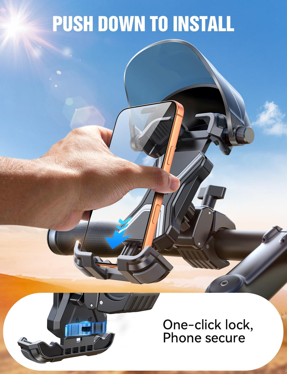 JOYROOM bike phone holder offers full silicone protection with cushioned corners.