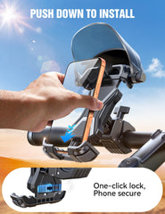 JOYROOM bike phone holder offers full silicone protection with cushioned corners.