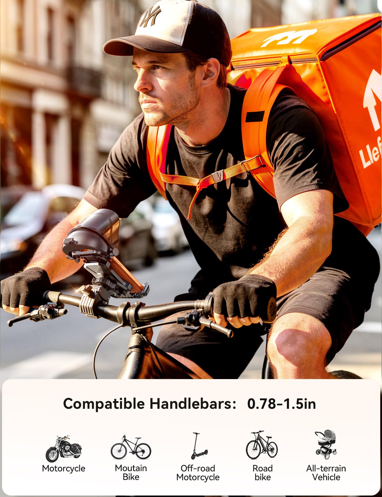 JOYROOM bike phone holder rides on scooters and ebikes safely.