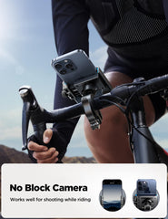 JOYROOM camera-friendly half-enclosure keeps camera uncovered for photos on rides.