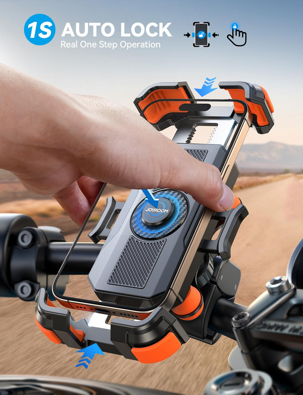 JOYROOM metal handlebar clamp shows durable fit for sturdy mounting