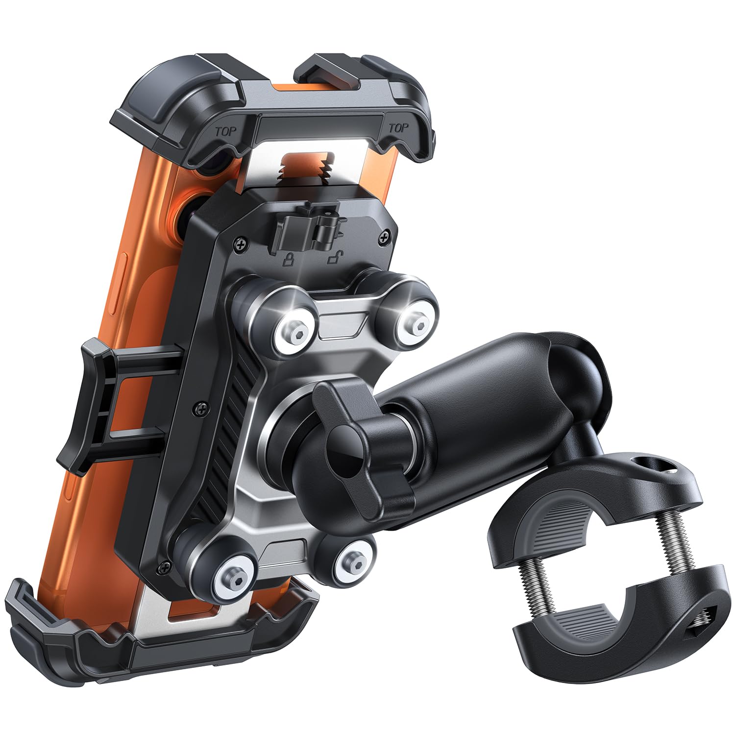 JOYROOM motorcycle mount on handlebars with secure one-second lock