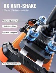 JOYROOM anti-vibration-structure dampens engine vibrations for steadier viewing on the road.
