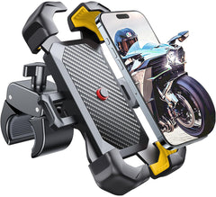 JOYROOM motorcycle phone mount with auto-lock feature for secure riding