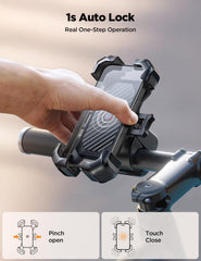 JOYROOM cushioned clamp protects phone and handlebar during rides