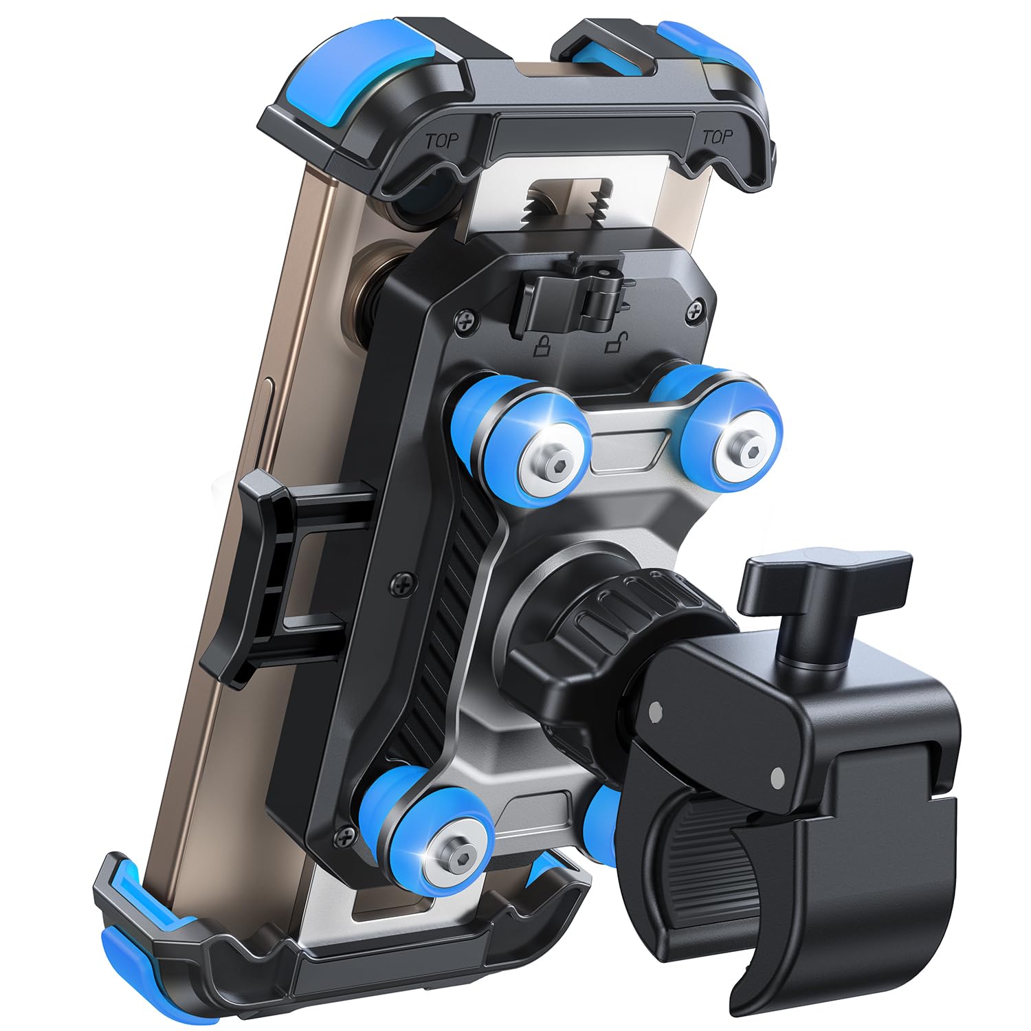 JOYROOM motorcycle mount with dual dampener stabilizes phone on rough roads