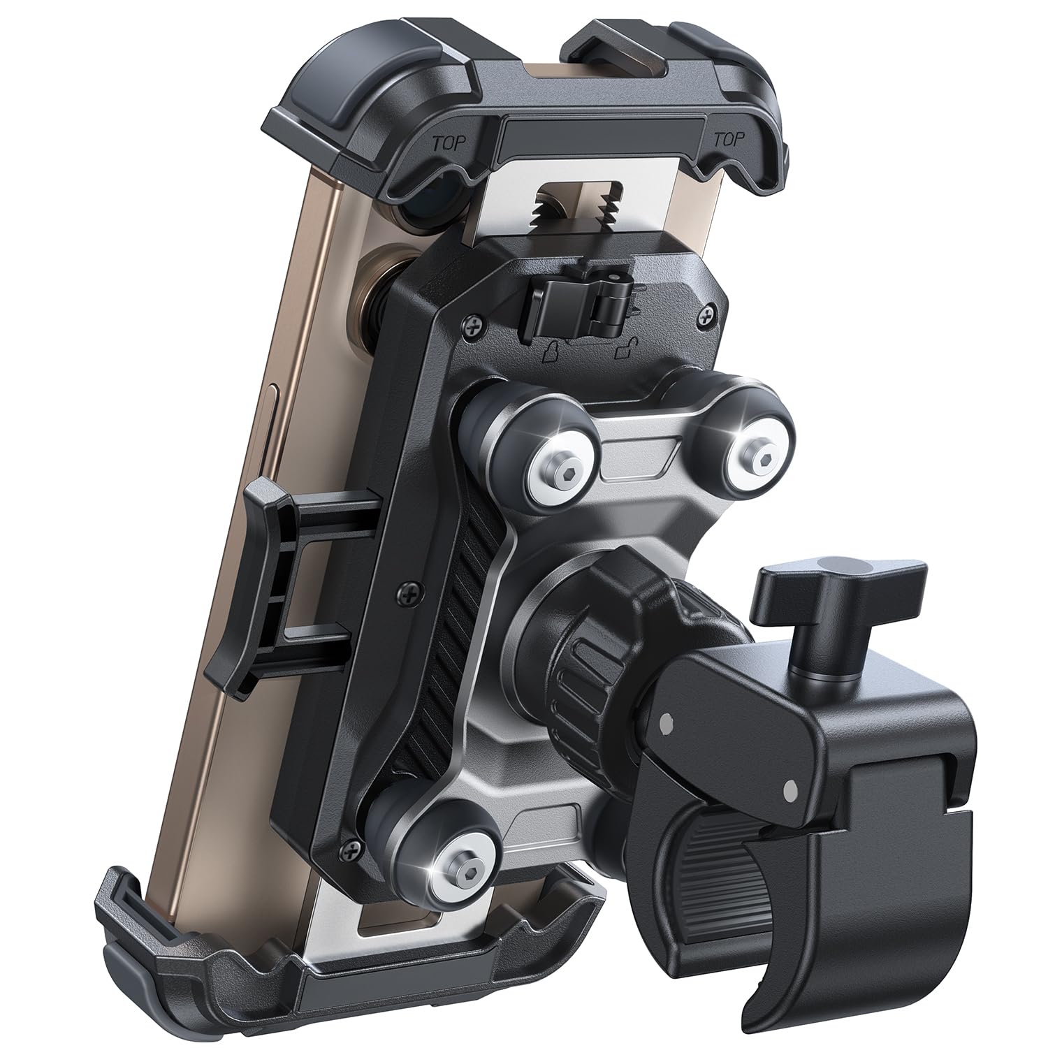 JOYROOM dual dampener keeps your phone stable on rough roads.