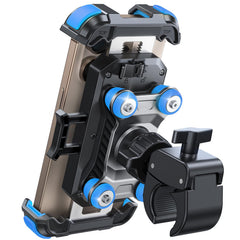 JOYROOM motorcycle mount with dual dampener stabilizes phone on rough roads