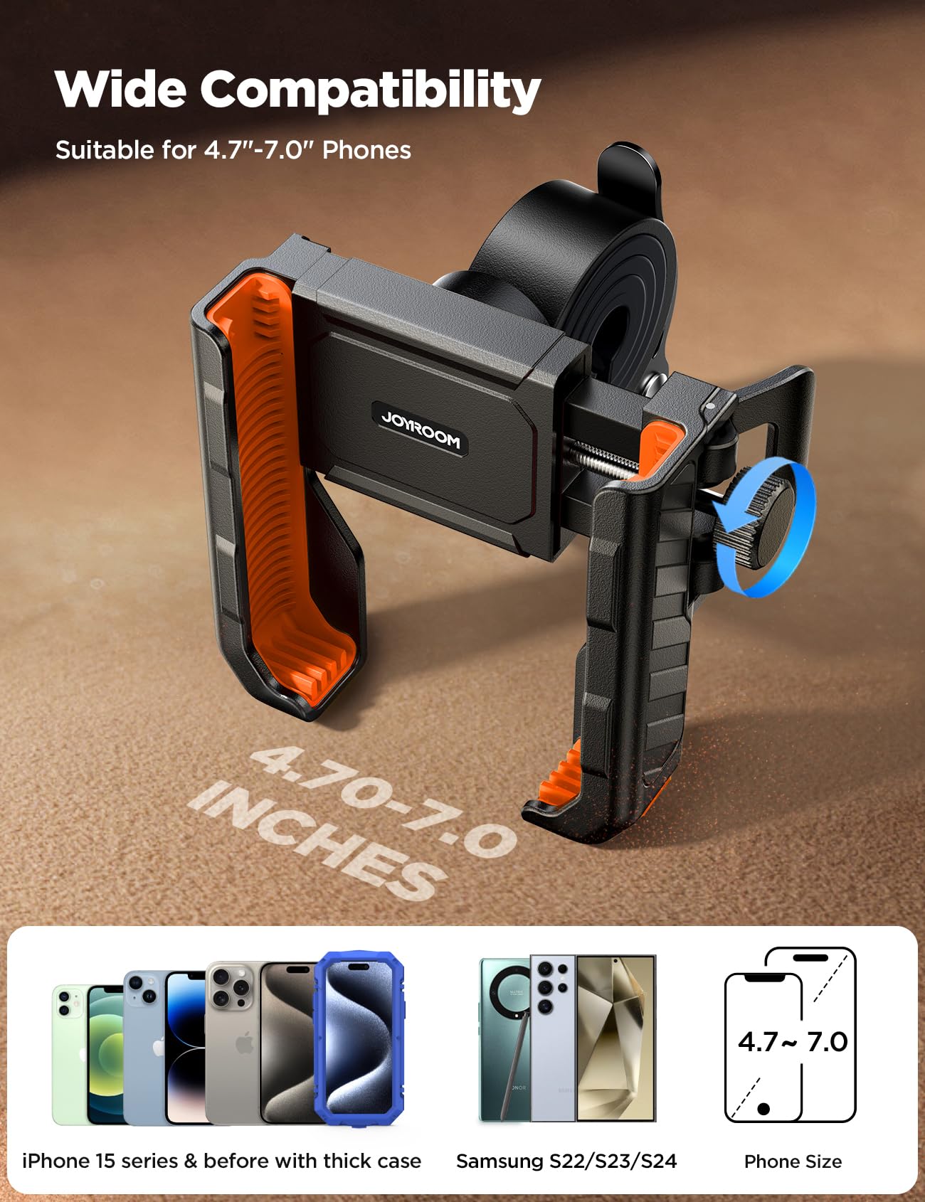 JOYROOM supports 4.7-7-inch phones for broad device compatibility