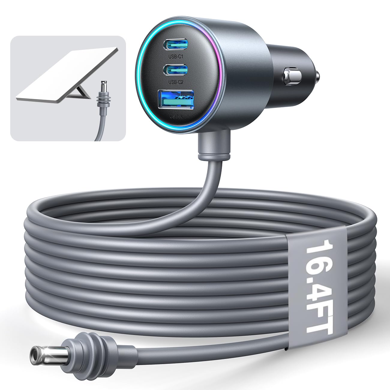 JOYROOM Starlink Mini car adapter front view showing compact, travel-ready design.