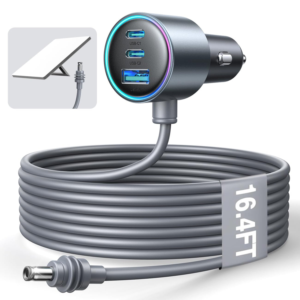 JOYROOM Starlink Mini car adapter front view showing compact, travel-ready design.