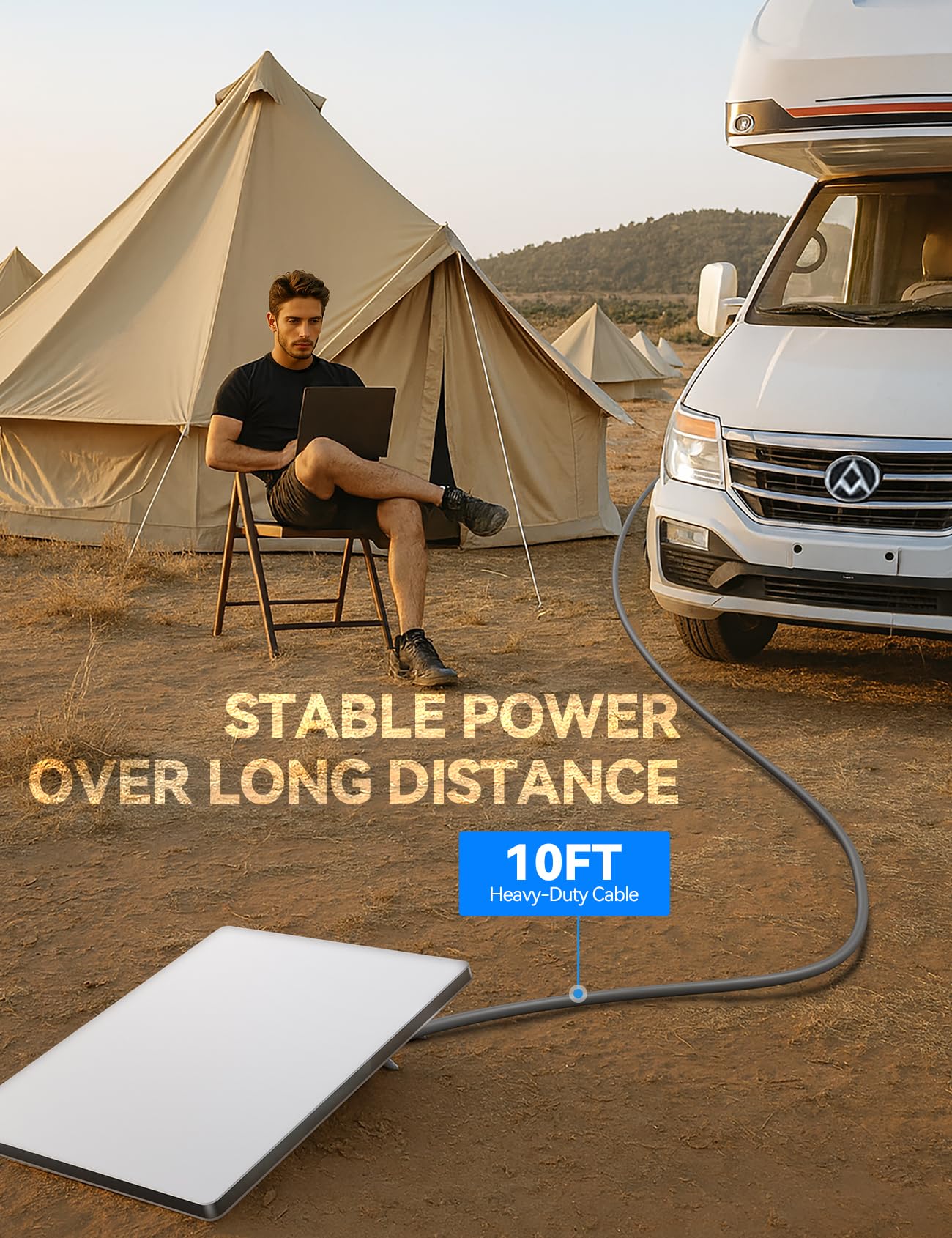 JOYROOM Starlink Mini Car Adapter IP67 waterproof cable supports outdoor use.