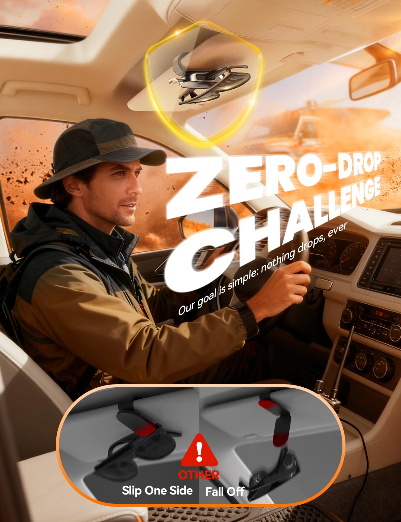 JOYROOM soft padding protects visor and eyewear from scratches.