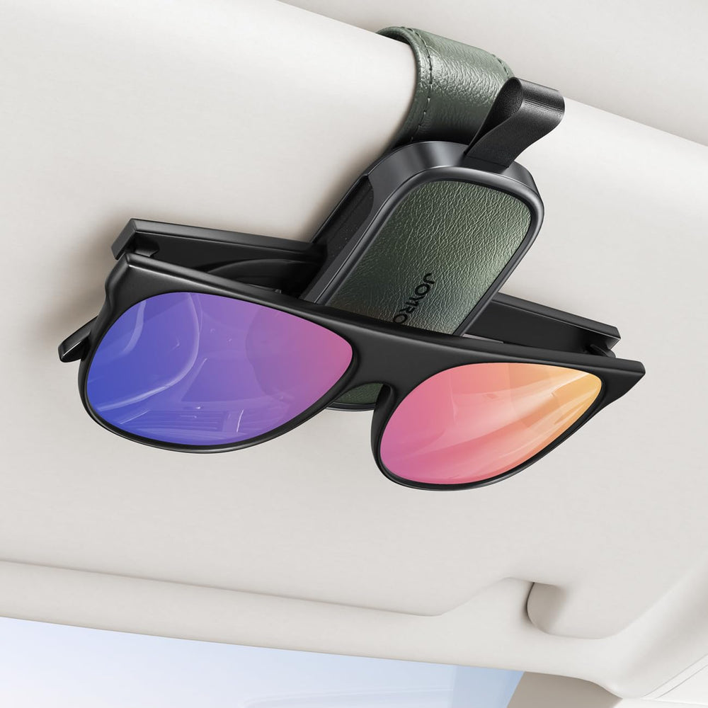 JOYROOM Sunglasses Holder clip-on visor secures eyewear instantly for quick access.